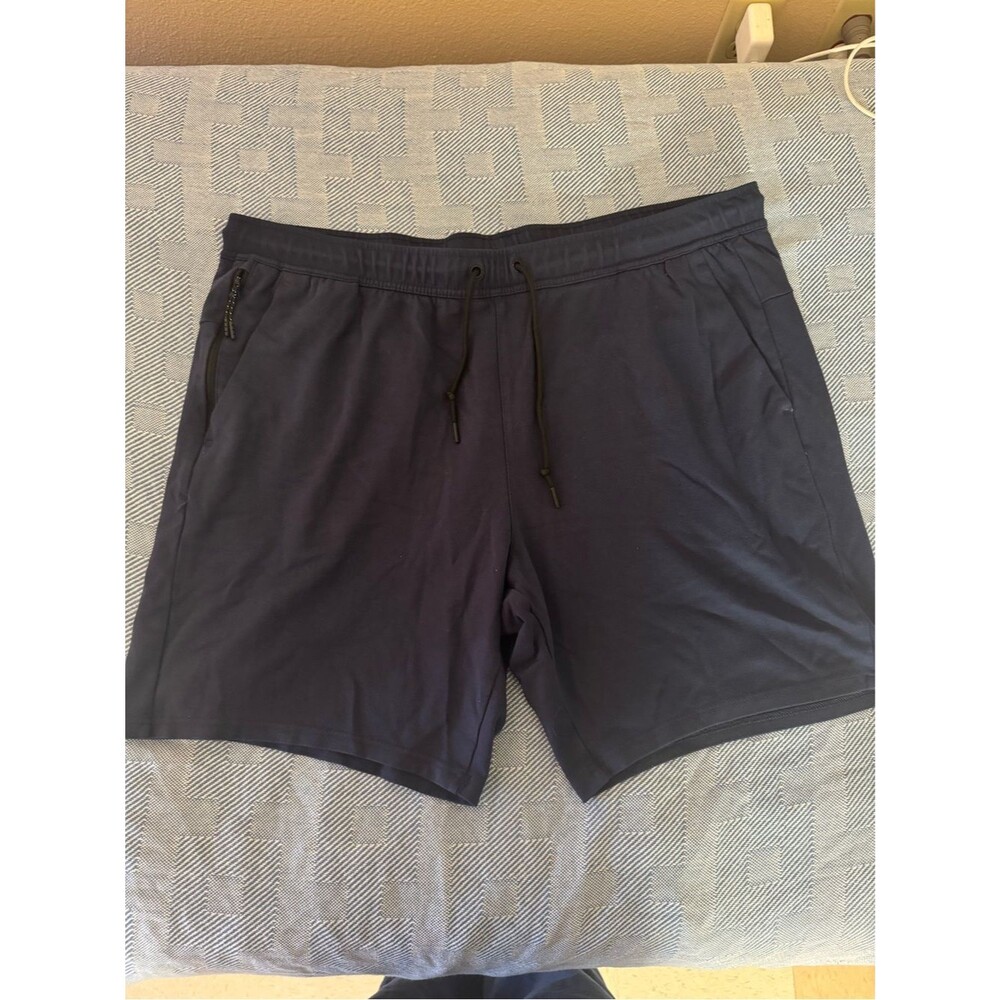Men's Navy Athletic Drawstring Performance Shorts